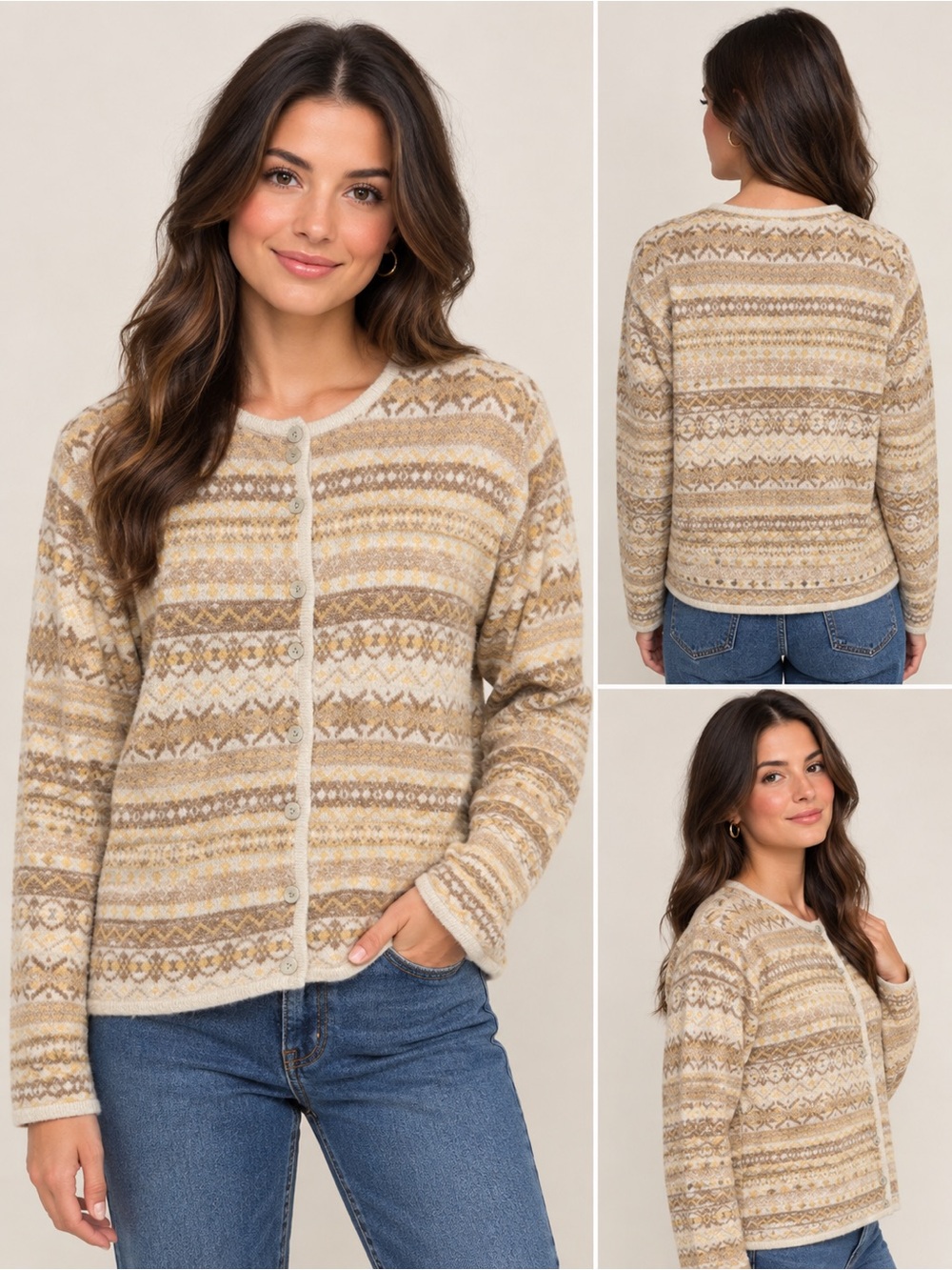 VTG PENDLETON Fair Isle Wool Blend Cardigan – Women’s Small